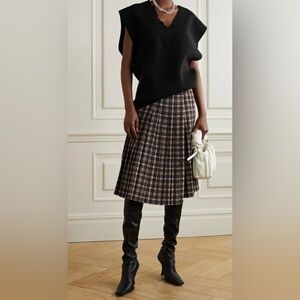 TIBI DISTRESSED OVERSIZED LAMB WOOL VEST SIZE XXS